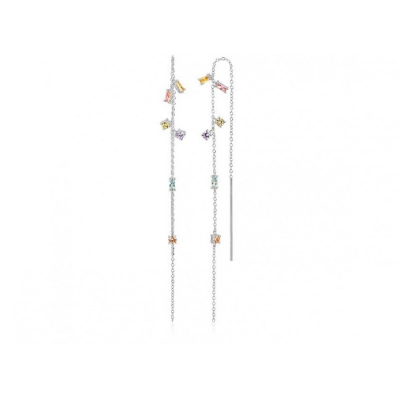 Sif Jakobs Princess Chain Boucles D'Oreilles Femme Argent SJ-E22031-XCZ-SS