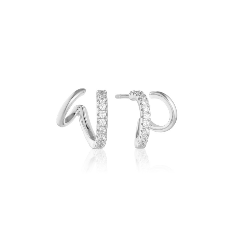 Sif Jakobs Ellera Due Grande Boucles D'Oreilles Femme Argent SJ-E22213-CZ