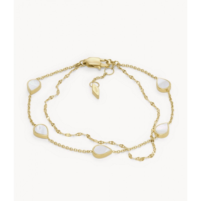 Fossil Bracelet Femme Acier Doré Et Nacre JF04317710 Fossil Bracelet Femme Acier Doré Et Nacre JF04317710