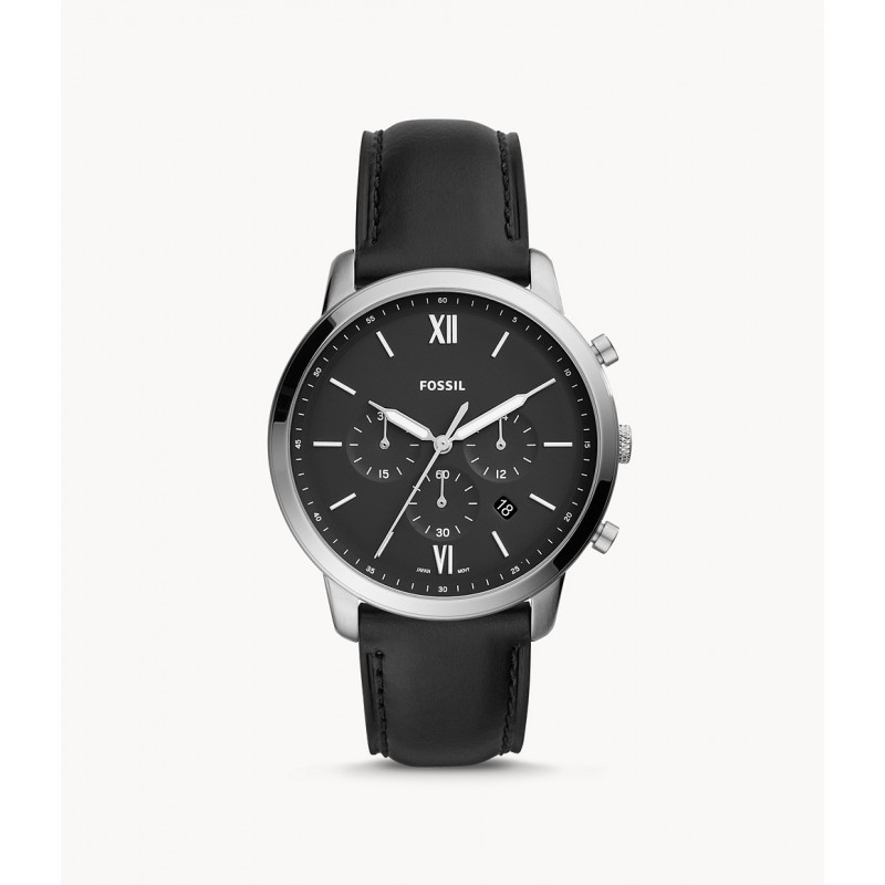 Fossil Neutra Montre Homme Chronographe Acier Cuir Noir FS5452 Fossil Neutra Montre Homme Chronographe Acier Cuir Noir FS5452