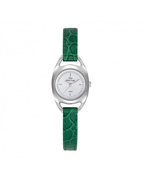 Go Girl Montre Femme Acier Cuir Vert 699488