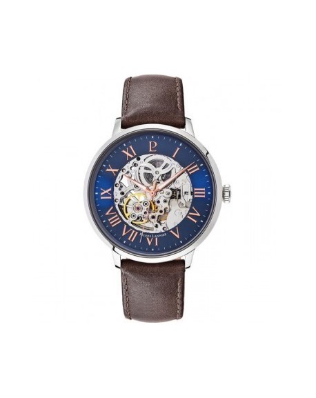 Montre Pierre Lannier Homme Automatique Acier Cuir Marron 322B164