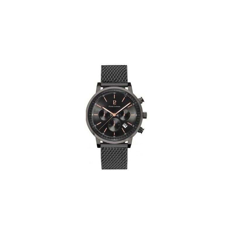 Montre Pierre Lannier Homme Chrono Acier Milanais noir 204F488 Montre Pierre Lannier Homme Chrono Acier Milanais noir 204F488