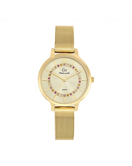 Go Girl Montre Femme Acier Doré Milanais 695477