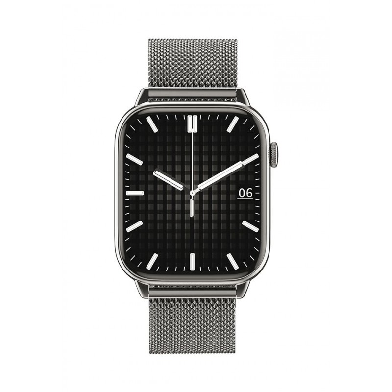 Tekday Montre Connectée Mixte Acier Noir Milanais 656505