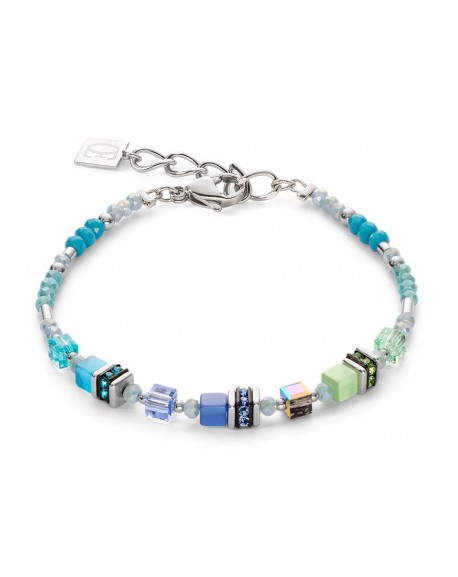 Cœur de Lion Bracelet Femme Acier Cube Bleu Et Vert 4562/30-0705