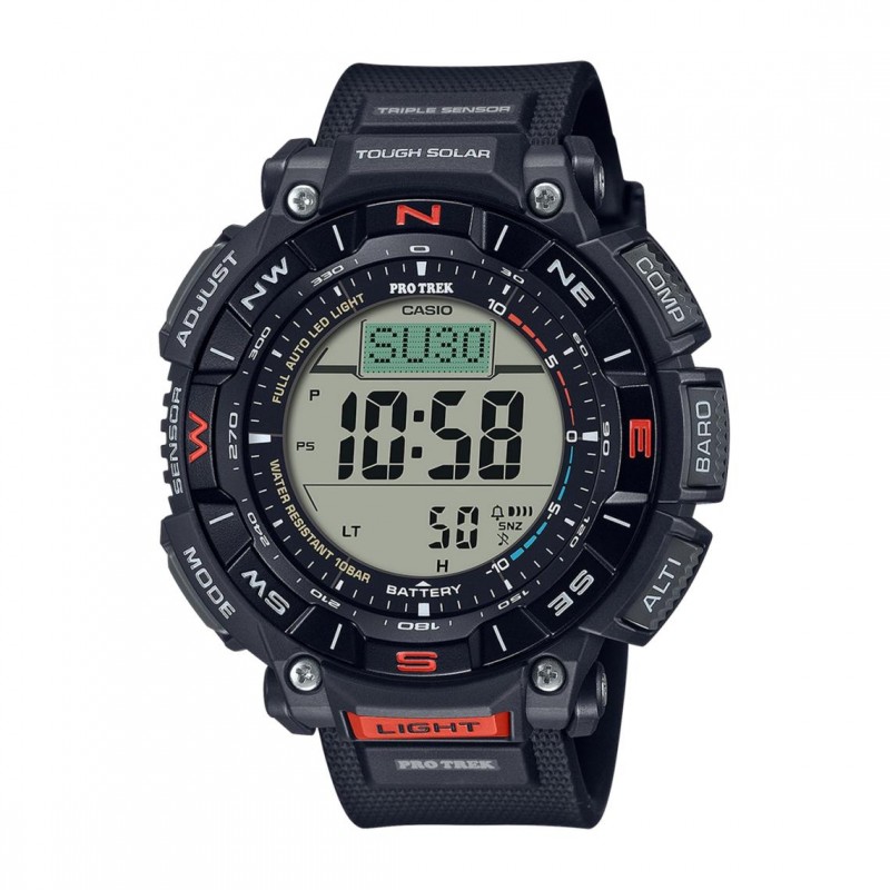 Casio PROTREK Montre Homme Résine Noire Silicone Noir PRG-340-1ER Casio PROTREK Montre Homme Résine Noire Silicone Noir PRG-340-1ER