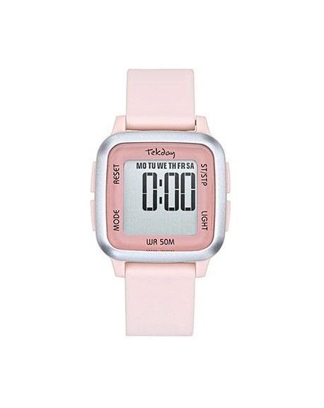 Tekday Montre Femme Silicone Rose 656201