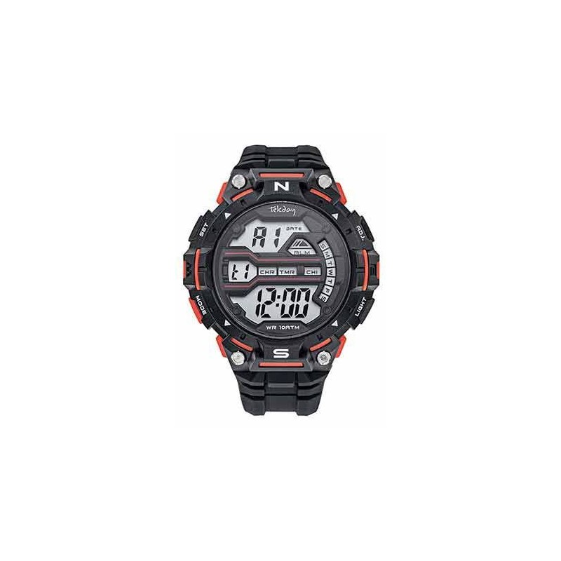 Tekday Montre Homme Silicone Noir 656209 Tekday Montre Homme Silicone Noir 656209