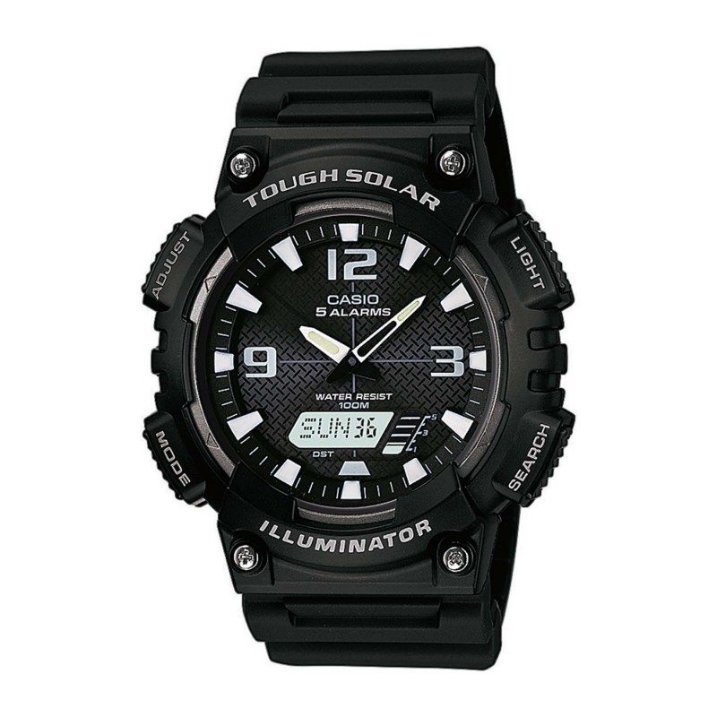 Casio Montre Homme Solaire Résine Noire AQ-S810W-1AVEF Casio Montre Homme Solaire Résine Noire AQ-S810W-1AVEF