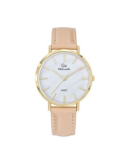 Go Girl Montre Femme Acier Doré Cuir Rose 699490