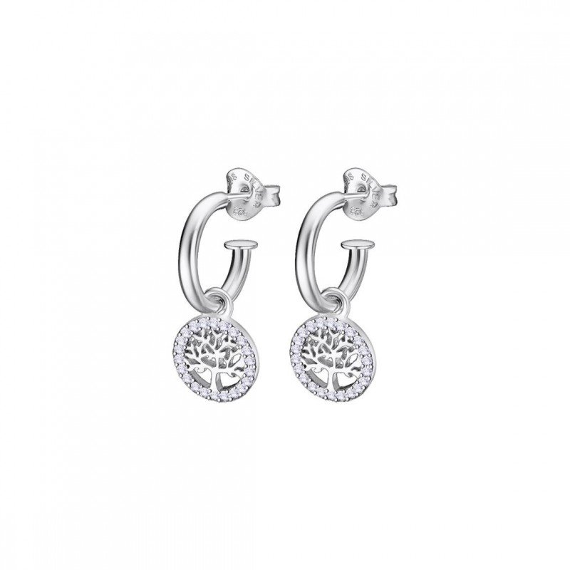 Boucles D'oreilles Pendantes Esprit En Acier Inoxydable Argenté - Modèle ESER12776A000