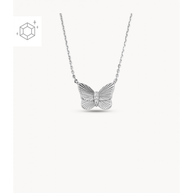 Fossil Collier Femme Argent Papillon JFS00619040