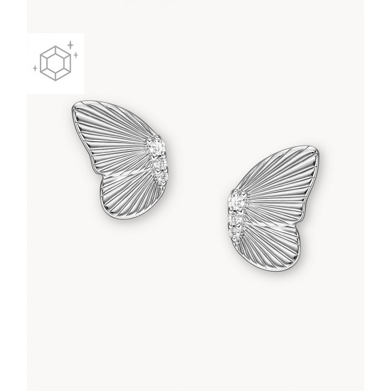 Fossil Boucles D'Oreilles Femme Argent Papillon JFS00621040 Fossil Boucles D'Oreilles Femme Argent Papillon JFS00621040