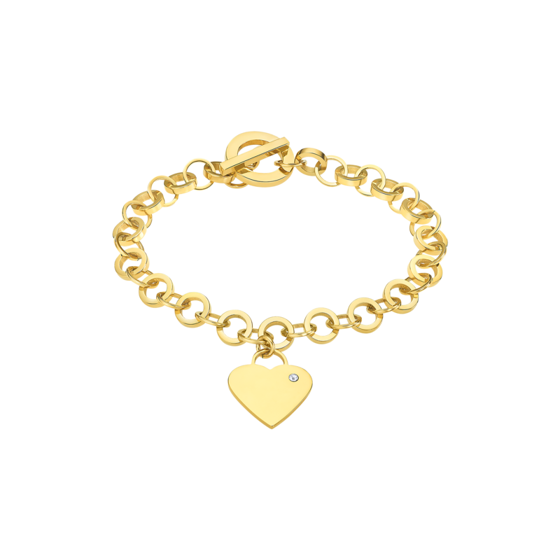 Lotus Style Bracelet Femme Acier Doré Et Breloque Cœur LS2271-2/2 Lotus Style Bracelet Femme Acier Doré Et Breloque Cœur LS2271-2/2