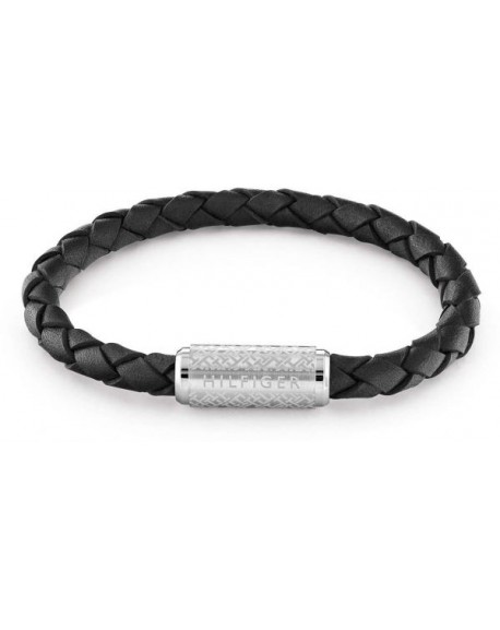 Tommy Hilfiger Bracelet Homme Acier Cuir Noir 2790479