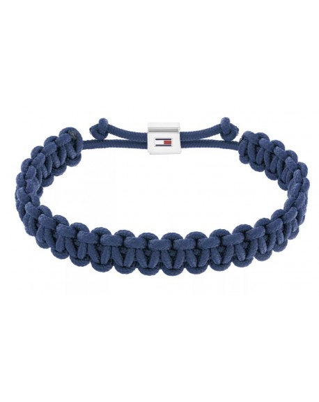 Tommy Hilfiger Bracelet Homme Acier Textile Tressé Bleu 2790493