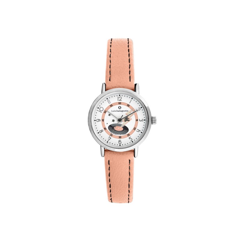 Lulu Castagnette Rock Star Montre Fille Cuir Rose 38980 Lulu Castagnette Rock Star Montre Fille Cuir Rose 38980