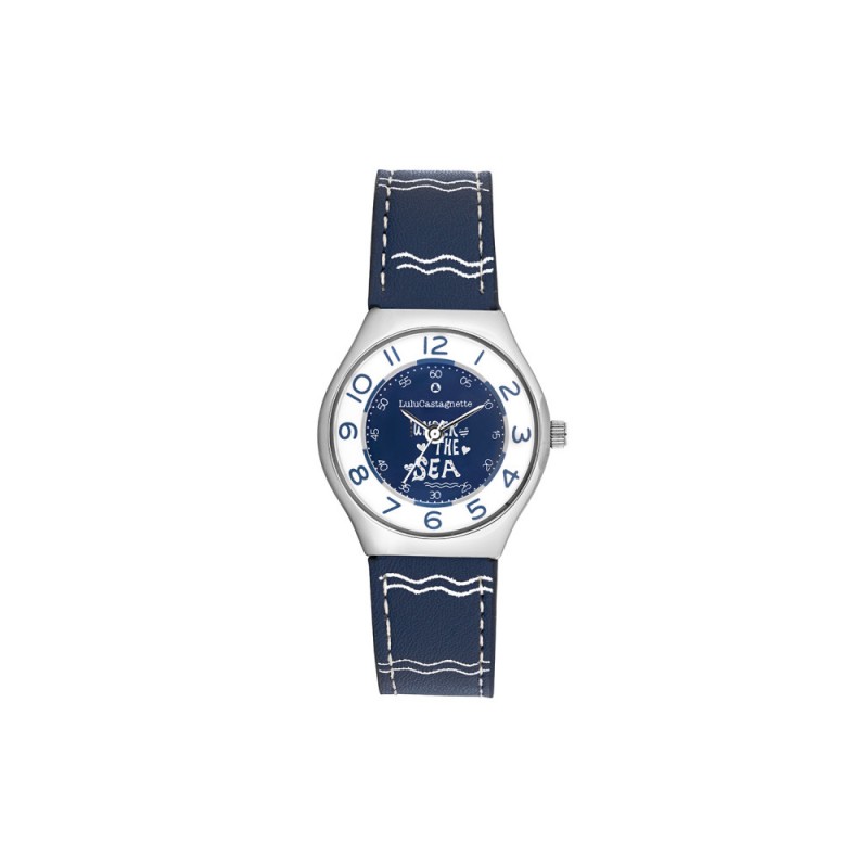 Lulu Castagnette Mini Star Escape Montre Fille Cuir Bleu 38984 Lulu Castagnette Mini Star Escape Montre Fille Cuir Bleu 38984