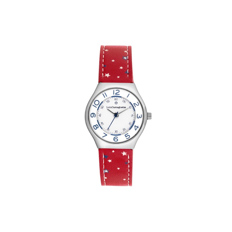 Lulu Castagnette Mini Star Héritage Montre Fille Cuir Rouge 38985 Lulu Castagnette Mini Star Héritage Montre Fille Cuir Rouge 38985