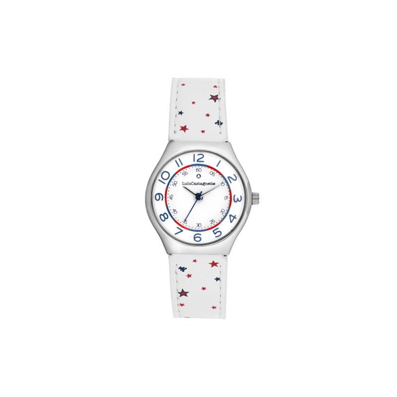 Lulu Castagnette Mini Star Héritage Montre Fille Cuir Blanc 38986 Lulu Castagnette Mini Star Héritage Montre Fille Cuir Blanc 38986