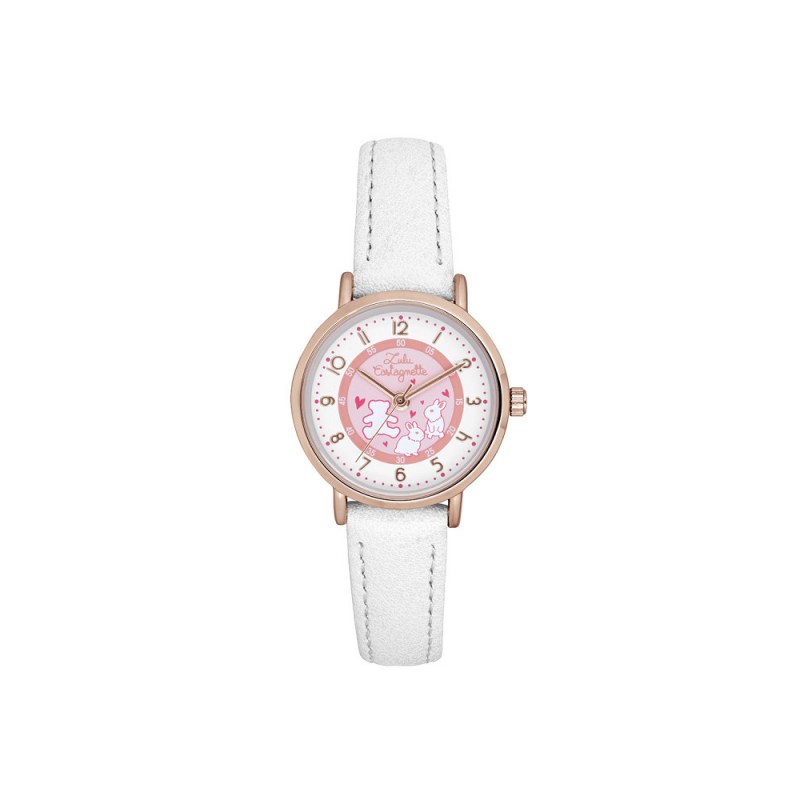 Lulu Castagnette Cute Montre Fille Cuir Blanc 38958 Lulu Castagnette Cute Montre Fille Cuir Blanc 38958