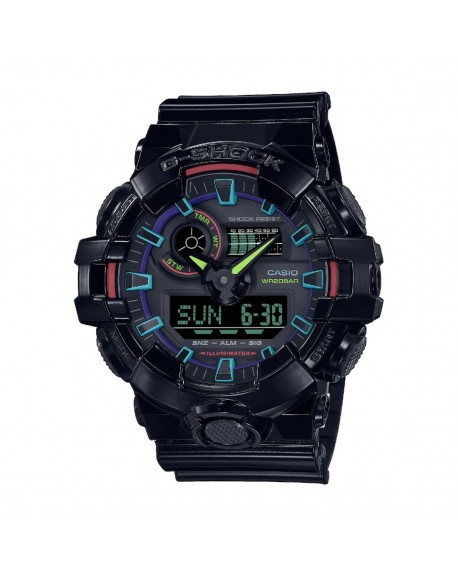 Casio G-Shock Montre Homme Résine Noir GA-700RGB-1AER