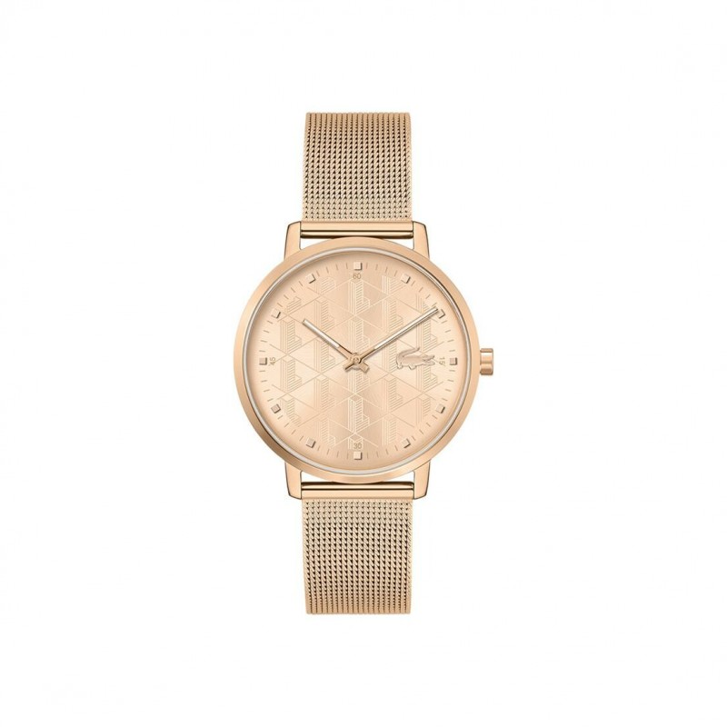 Lacoste Crocorigin Montre Femme Acier Doré Rose Milanais 2001287