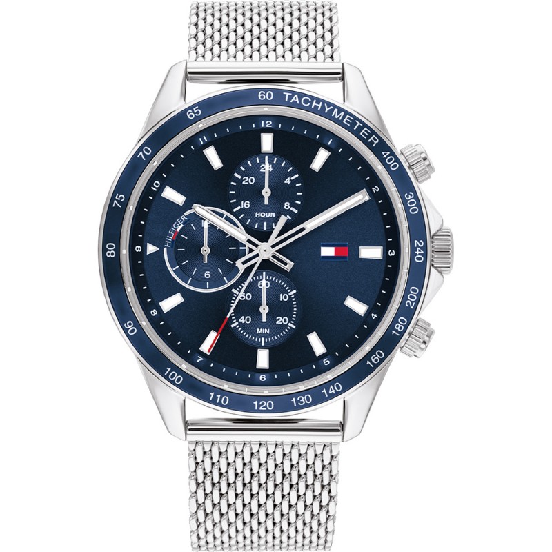 Tommy Hilfiger Miles Montre Homme Chrono Acier Milanais 1792018