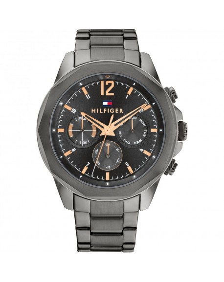 Tommy Hilfiger Lars Montre Homme Multifonction Acier Noir 1792061