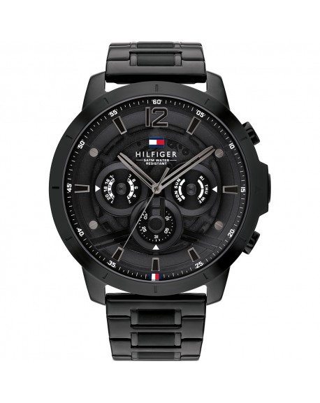 Tommy Hilfiger Luca Montre Homme Multifonction Acier Noir 1710494