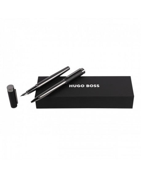 Hugo Boss Parure Corium Black (stylo bille & stylo plume) HPBP389A