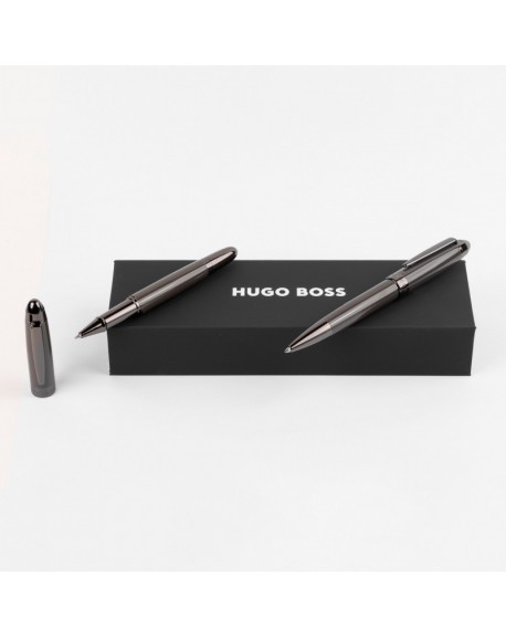 Hugo Boss Parure Icon Grey (stylo bille & stylo roller) HPBR001J