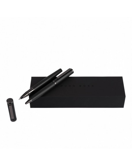 Hugo Boss Parure Formation Herringbone Gun (stylo bille & stylo roller) HPBR106D