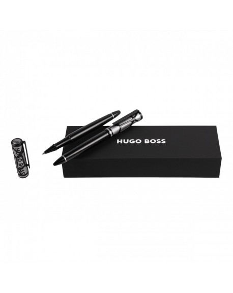 Hugo Boss Parure Craft Chrome (stylo bille & stylo roller) HPBR308B
