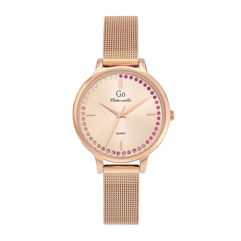 Go Girl Montre Femme Acier Doré Rose Milanais 695528 Go Girl Montre Femme Acier Doré Rose Milanais 695528