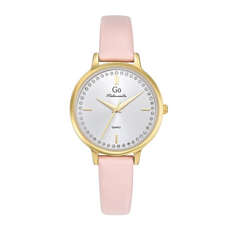 Go Girl Montre Femme Acier Doré Cuir Rose 699537 Go Girl Montre Femme Acier Doré Cuir Rose 699537