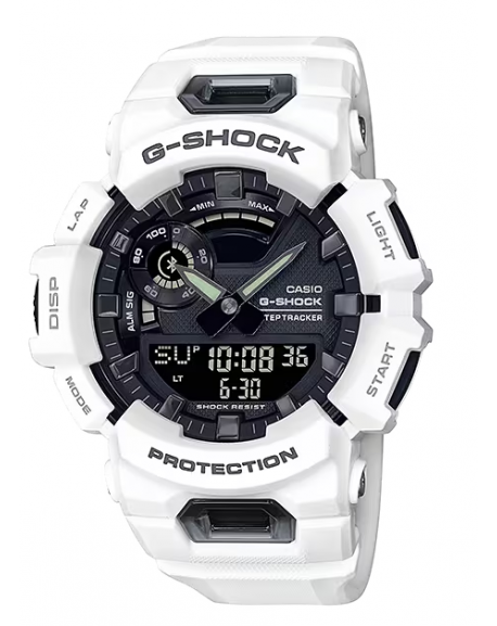 Casio G-Shock Montre Homme Bluetooth Chrono Résine Blanche GBA-900-7AER