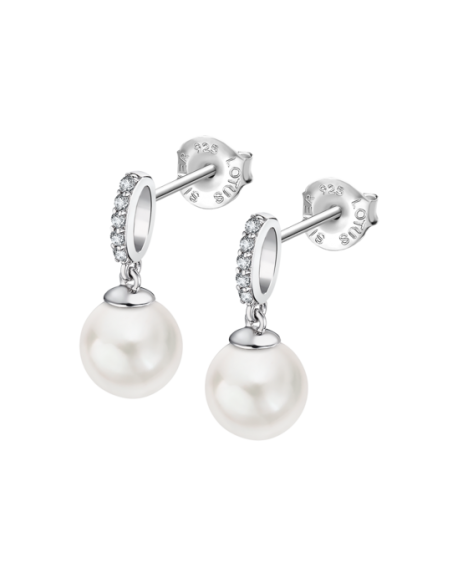 Lotus Silver Boucles D'Oreilles Femme Argent Et Perle LP3478-4/1