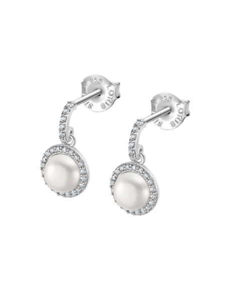 Lotus Silver Boucles D'Oreilles Femme Argent Et Perle LP3480-4/1