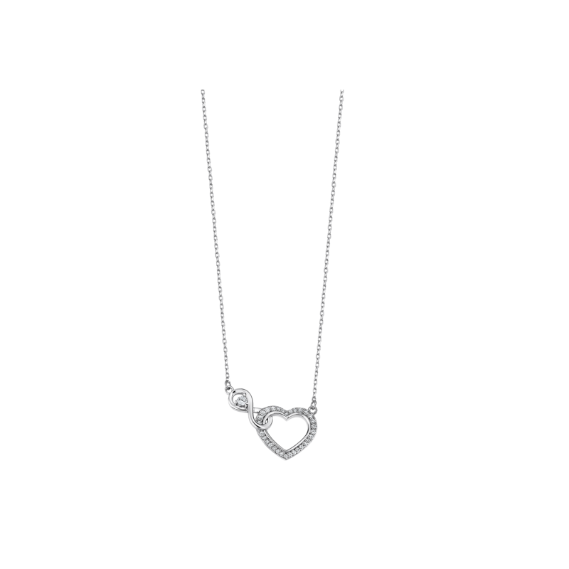 Lotus Silver Collier Femme Argent Cœur Et Infini LP3520-1/1 Lotus Silver Collier Femme Argent Cœur Et Infini LP3520-1/1