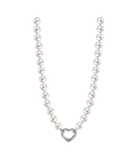 Lotus Silver Collier Femme Perles Cœur Argent LP3535-1/1