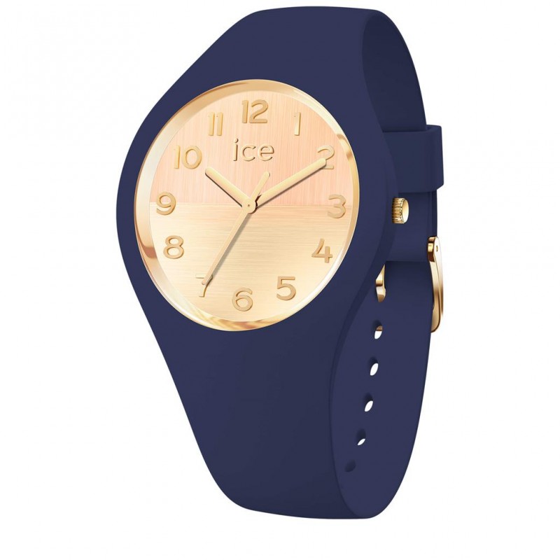 Ice Watch Horizon Night Gold Montre Femme Small Silicone Bleu 021363 Ice Watch Horizon Night Gold Montre Femme Small Silicone Bleu 021363
