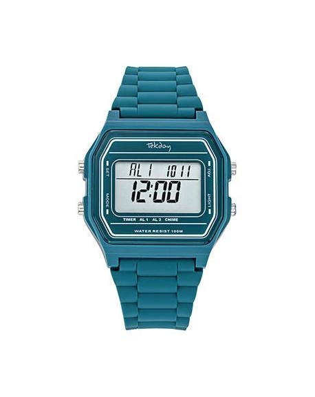 Tekday Montre Femme Silicone Bleu 654871