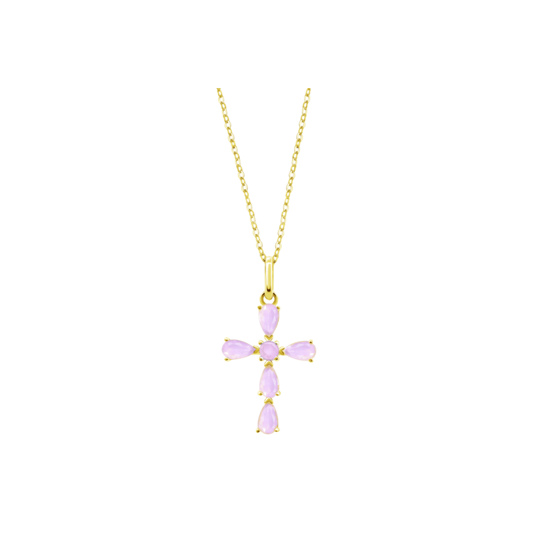 Lotus Silver Collier Femme Argent Doré Croix LP3557-1/1