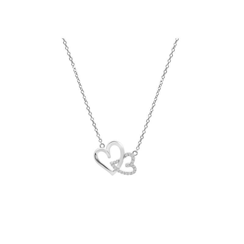 Lotus Silver Collier Femme Argent Pendentif Double Cœur LP3581-1/1