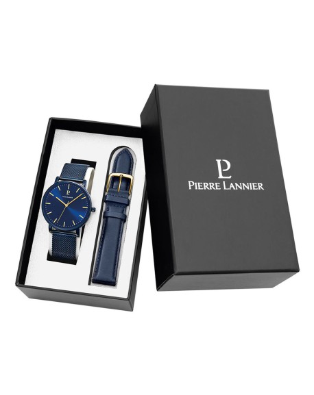 Pierre Lannier Coffret Essential Homme Acier Milanais Bleu 388C466