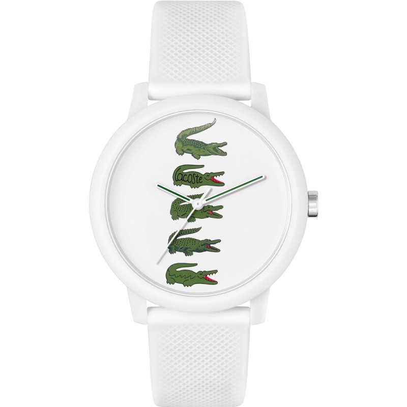 Lacoste 12.12 Montre Homme Silicone Blanc 2011280 Lacoste 12.12 Montre Homme Silicone Blanc 2011280