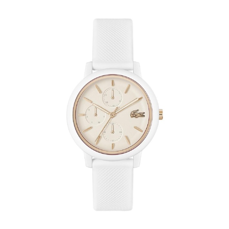Lacoste 12.12 Multi Montre Femme Multifonction Silicone Blanc 2001326