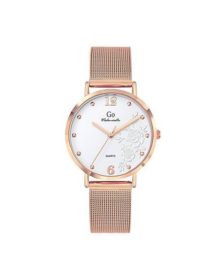 Go Girl Montre Femme Acier Doré Rose Milanais 695546